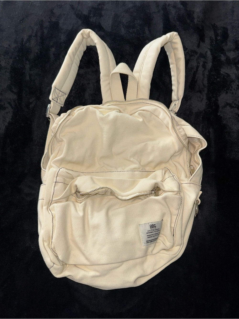 Cream Canvas BDG Backpack